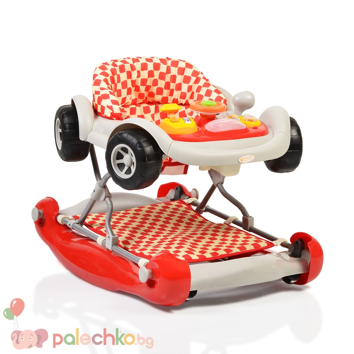 Детска проходилка-люлка Cangaroo Car Червена - Image 2