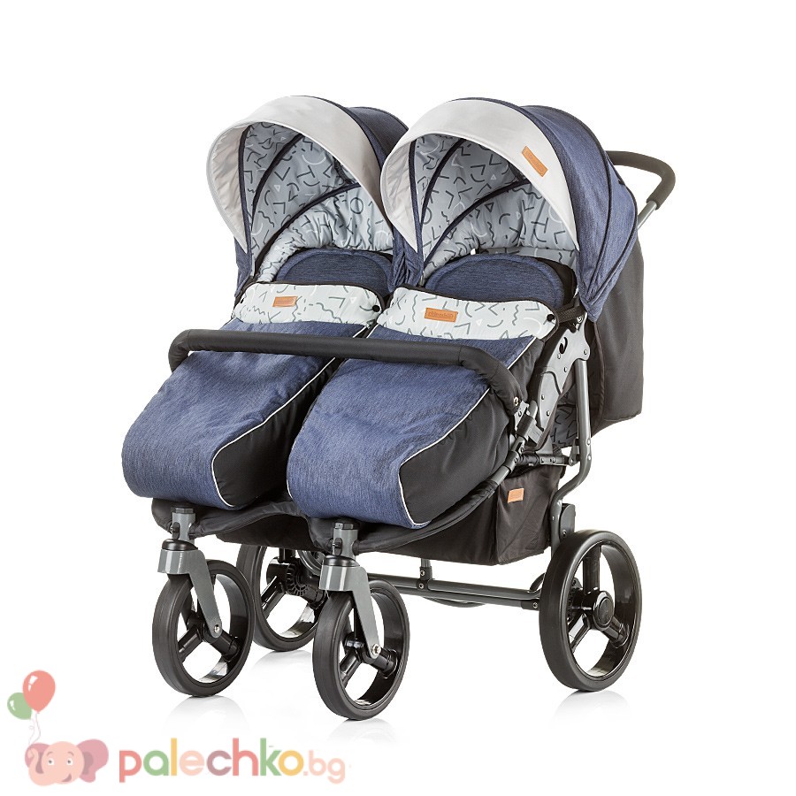 Количка за близнаци Chipolino Туикс Сини дънки - Image 2