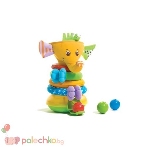 Активно-двигателна играчка Tiny Love Musical Stack&Ball Game Elephant