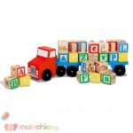 Дървен тир с букви Melissa&Doug
