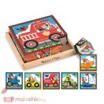 Дървени кубчета Превозни средства Melissa&Doug