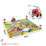 Игрален комплект с килим и пътни знаци Oice Urban Transport