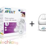 Ръчна помпа за изцеждане на кърма Philips AVENT Comfort + шише за хранене Philips AVENT Natural 60 мл.