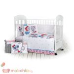 Спален комплект от 6 части Kikka Boo Pink Station 70140 см