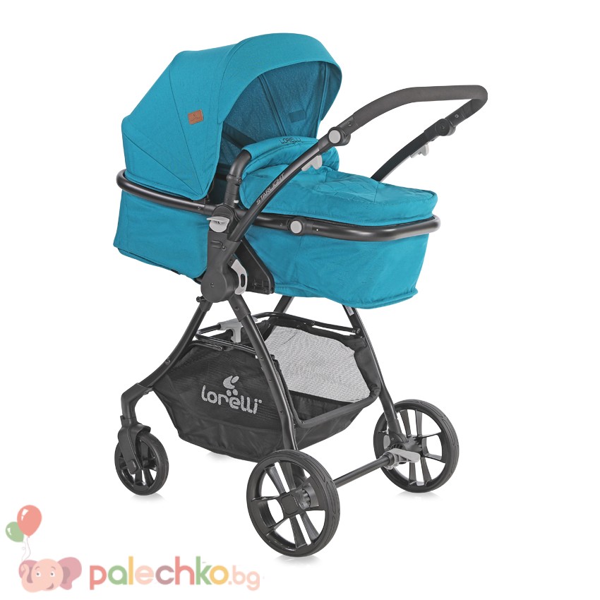 Бебешка комбинирана количка 2в1 Lorelli Starlight Синя - Image 2