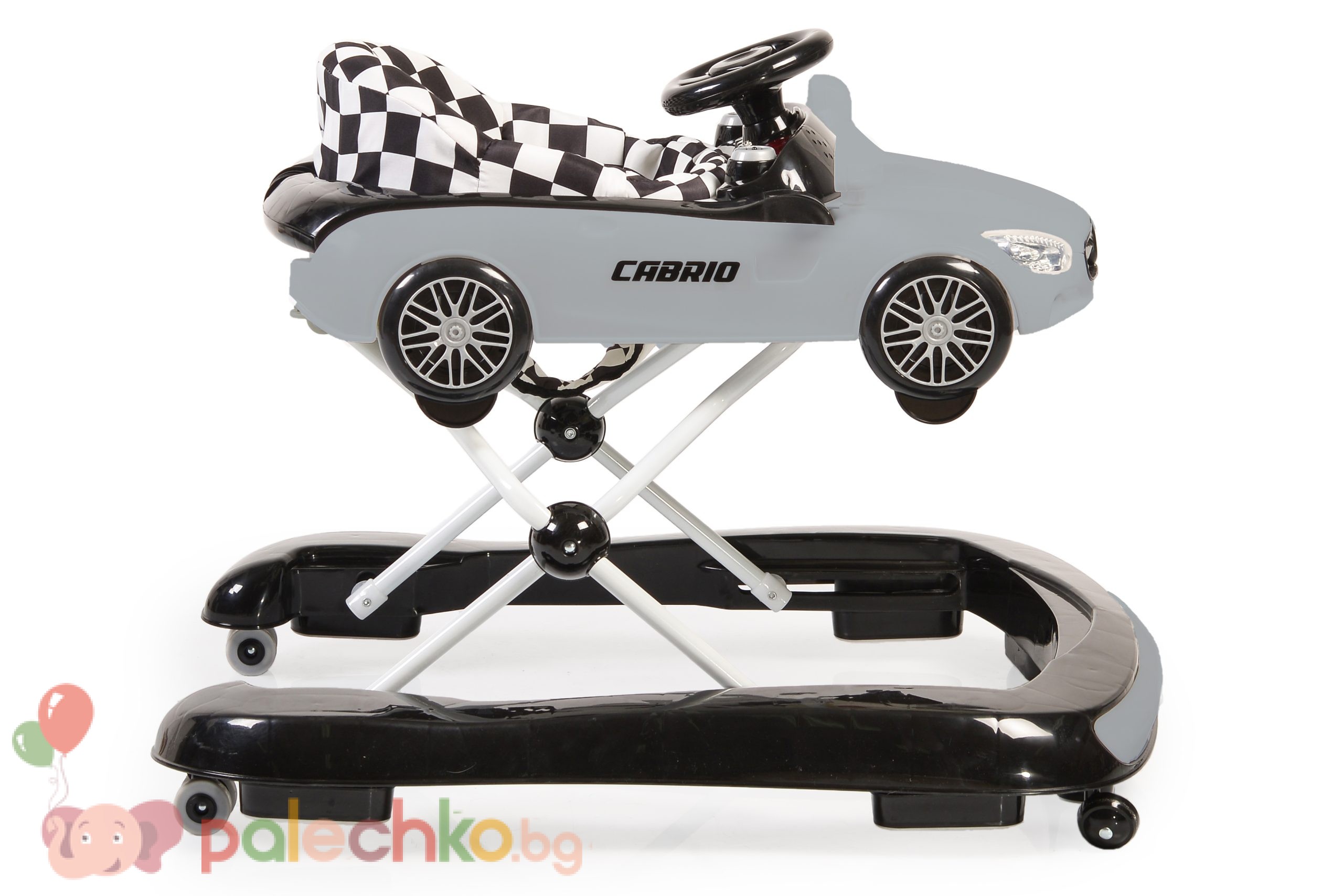 Бебешка проходилка 2в1 Cangaroo Cabrio Сива - Image 6