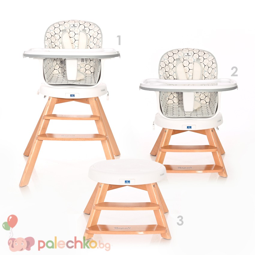 Столче за хранене Lorelli Napoli Grey Hexagons - Image 4