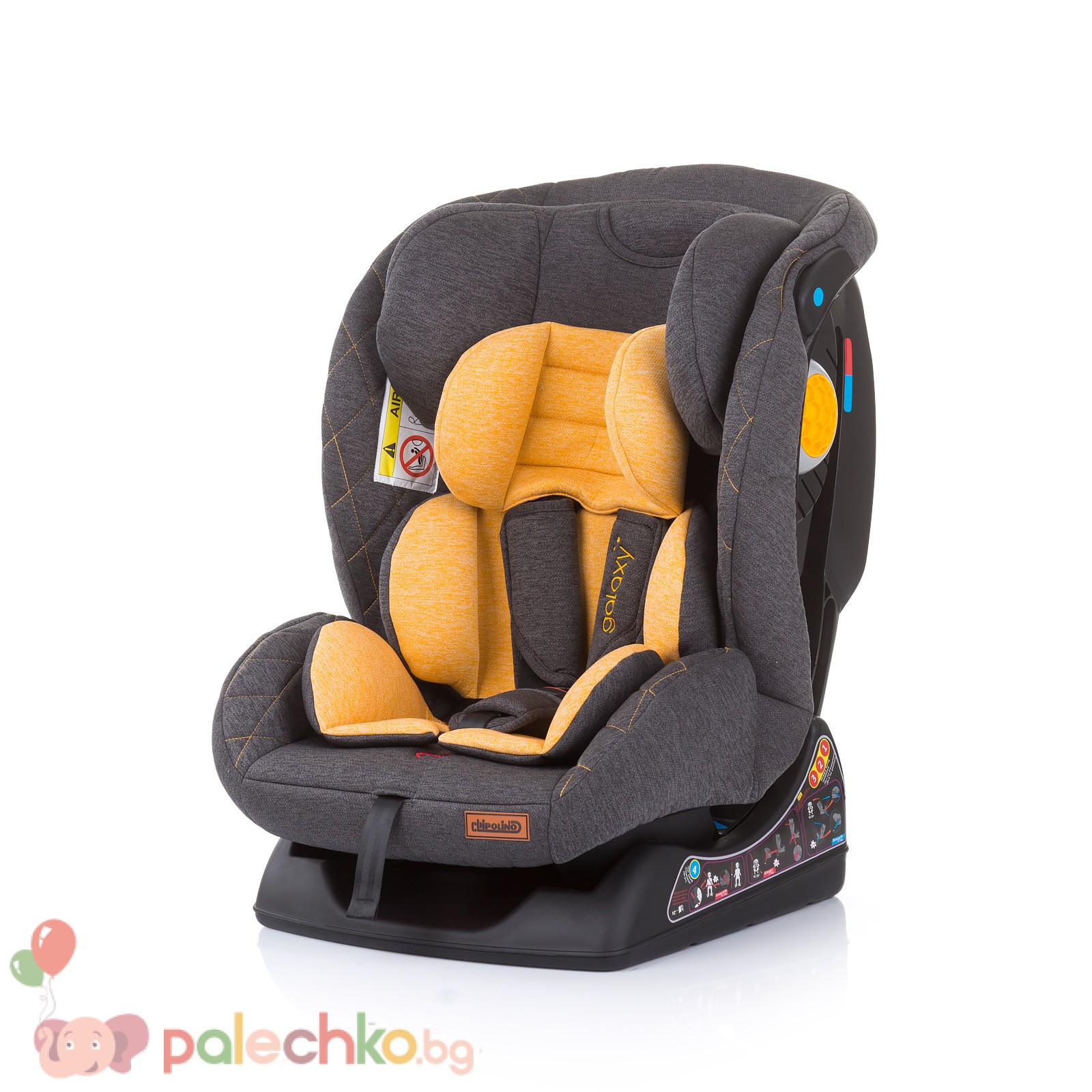 Столче за кола 0-36 кг Chipolino Галакси Банан