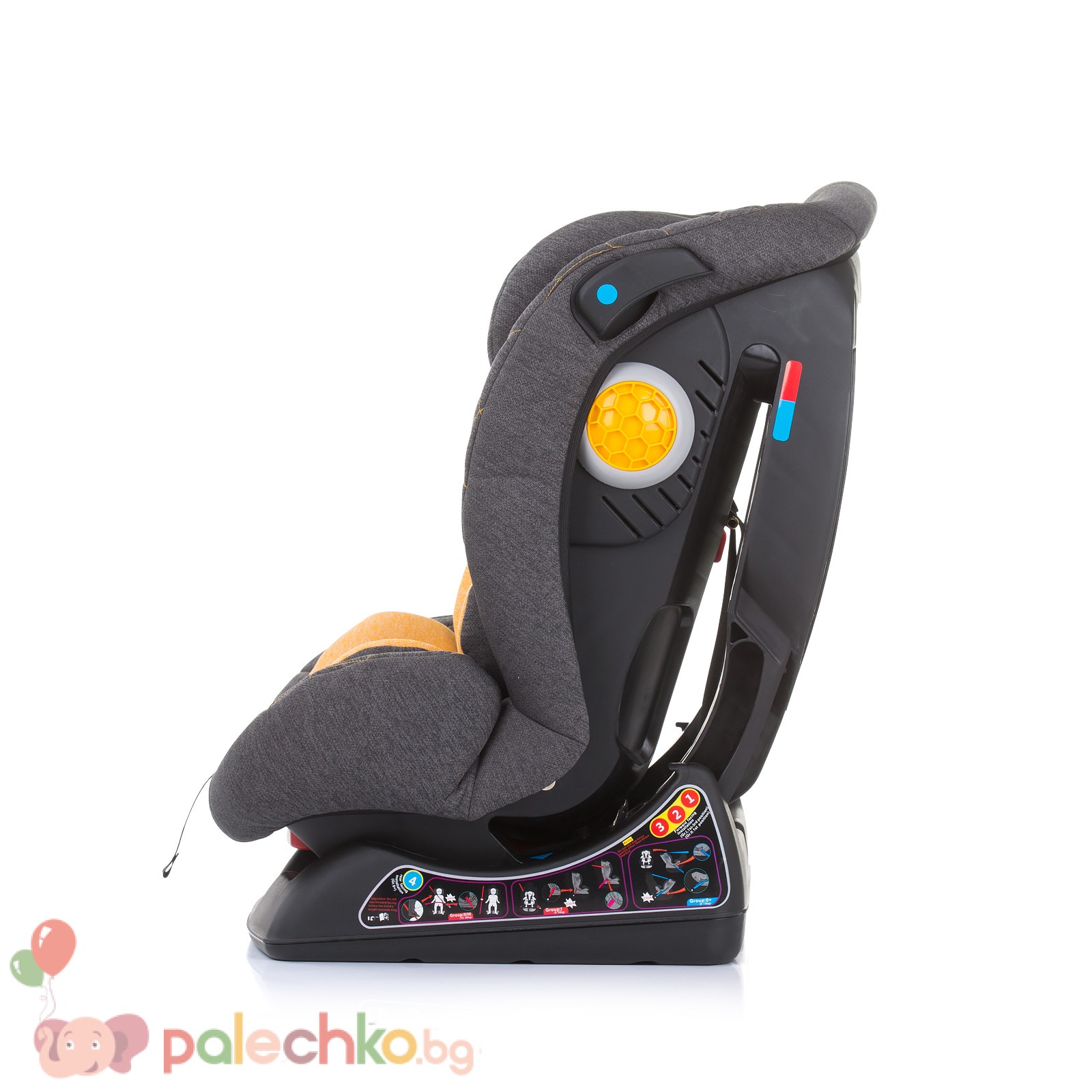Столче за кола 0-36 кг Chipolino Галакси Банан - Image 5