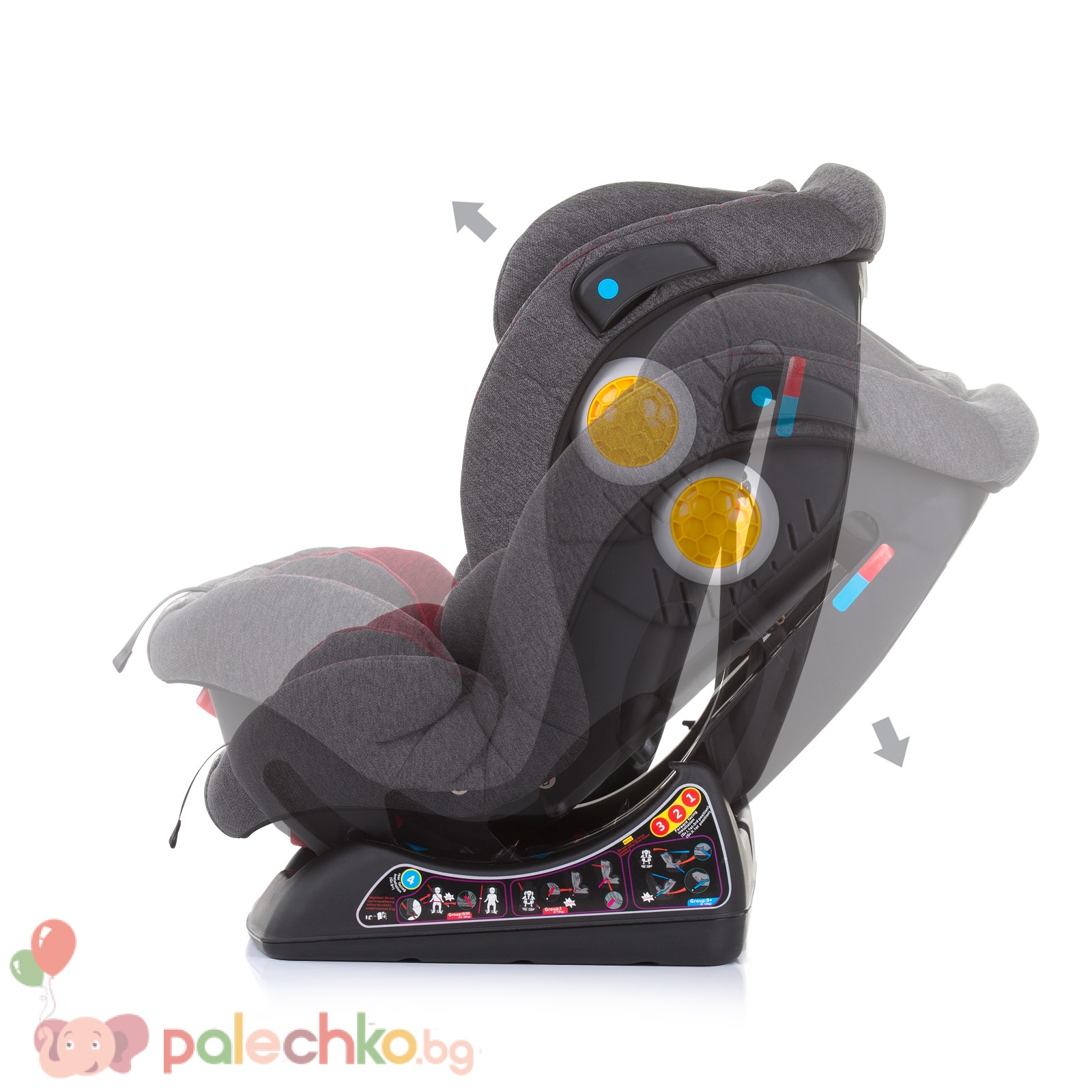 Столче за кола 0-36 кг Chipolino Галакси Ягода - Image 6