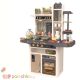 Детска кухня с пара и течаща вода 65 части Buba Home Kitchen 889-211 Сива