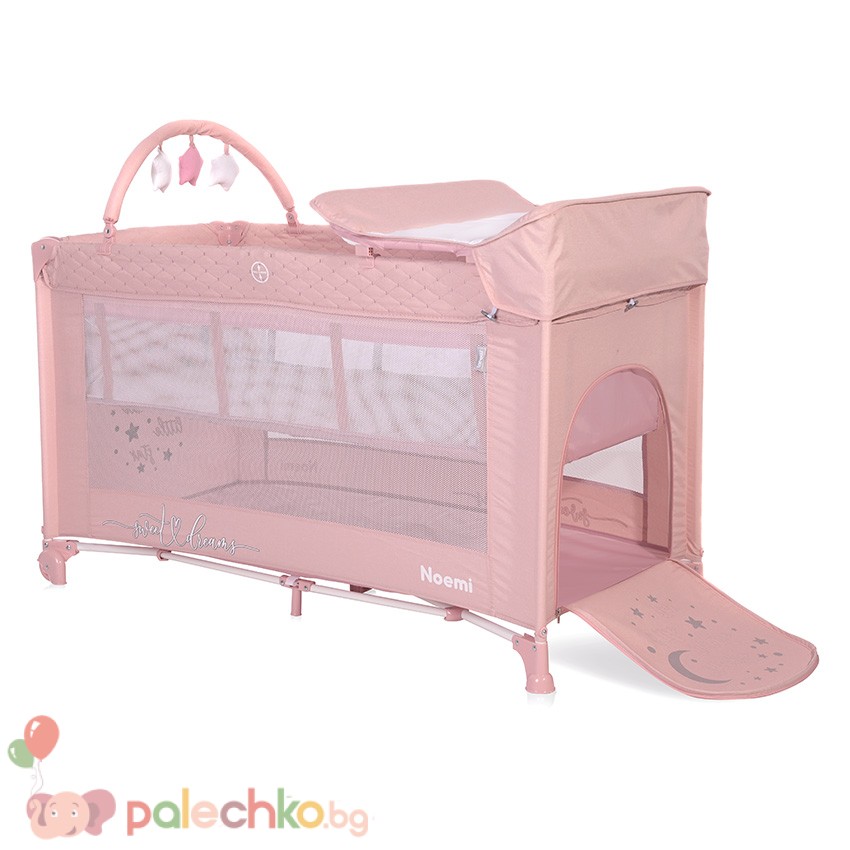 Бебешка кошара две нива Lorelli Noemi Plus Mellow Rose Star - Image 3