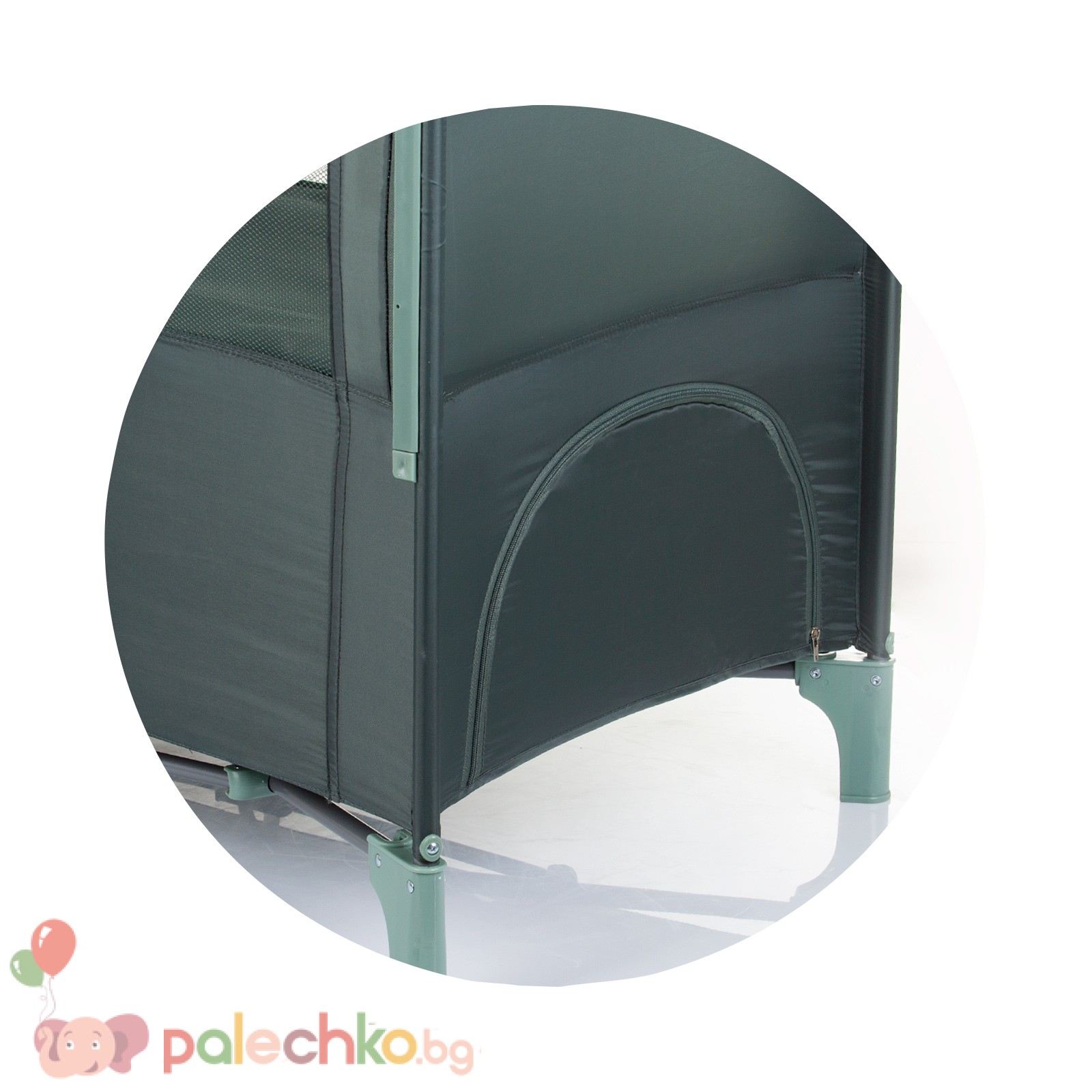 Бебешка кошара с падаща страна Chipolino Релакс Пастелно Зелено - Image 7