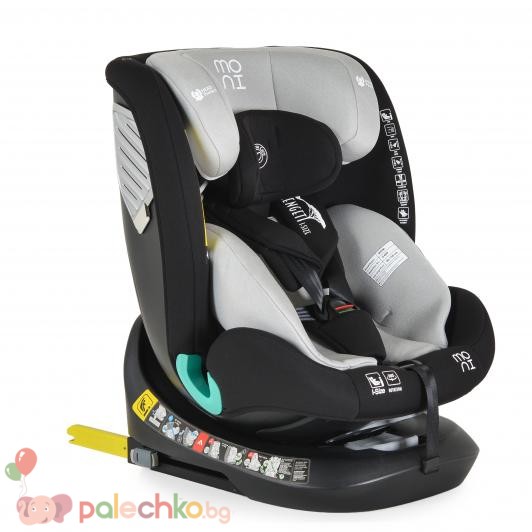 Столче за кола 40-150 см. Isofix Moni Serengeti Светлосив - Image 2