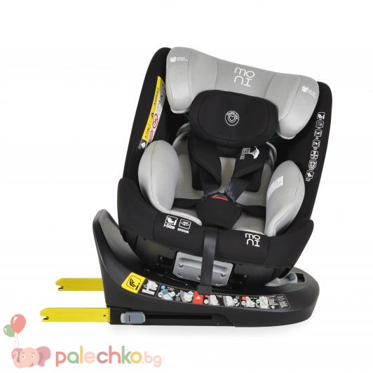 Столче за кола 40-150 см. Isofix Moni Serengeti Светлосив - Image 5