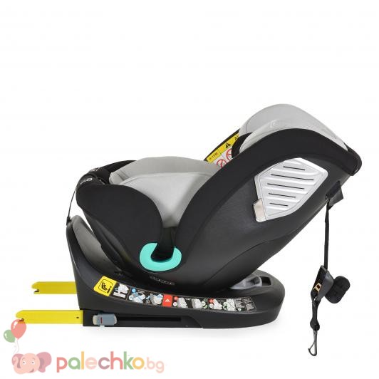 Столче за кола 40-150 см. Isofix Moni Serengeti Светлосив - Image 7