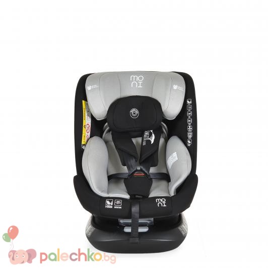 Столче за кола 40-150 см. Isofix Moni Serengeti Светлосив - Image 8