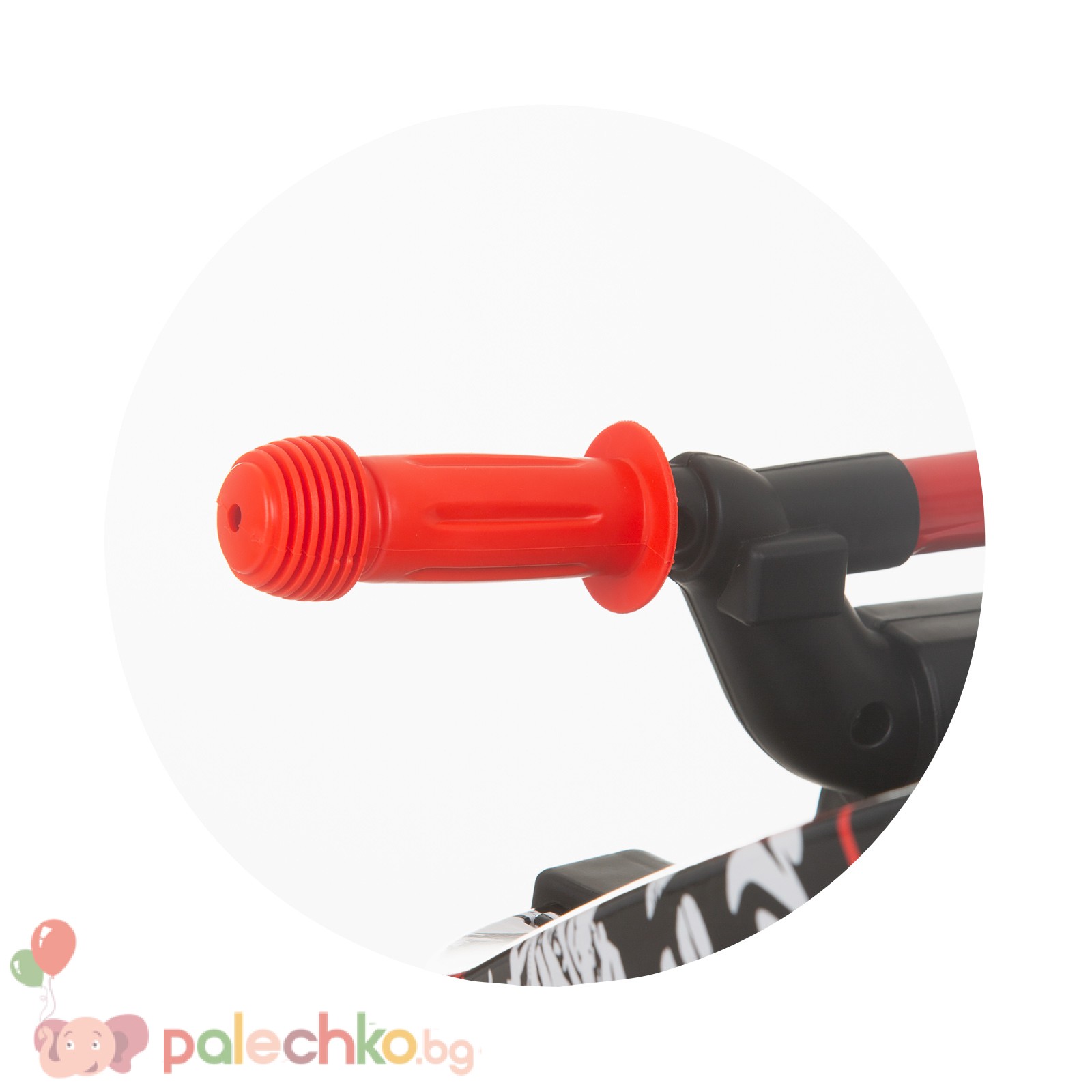 Кола за яздене с дръжка Chipolino ATV Бяло/Червено - Image 9