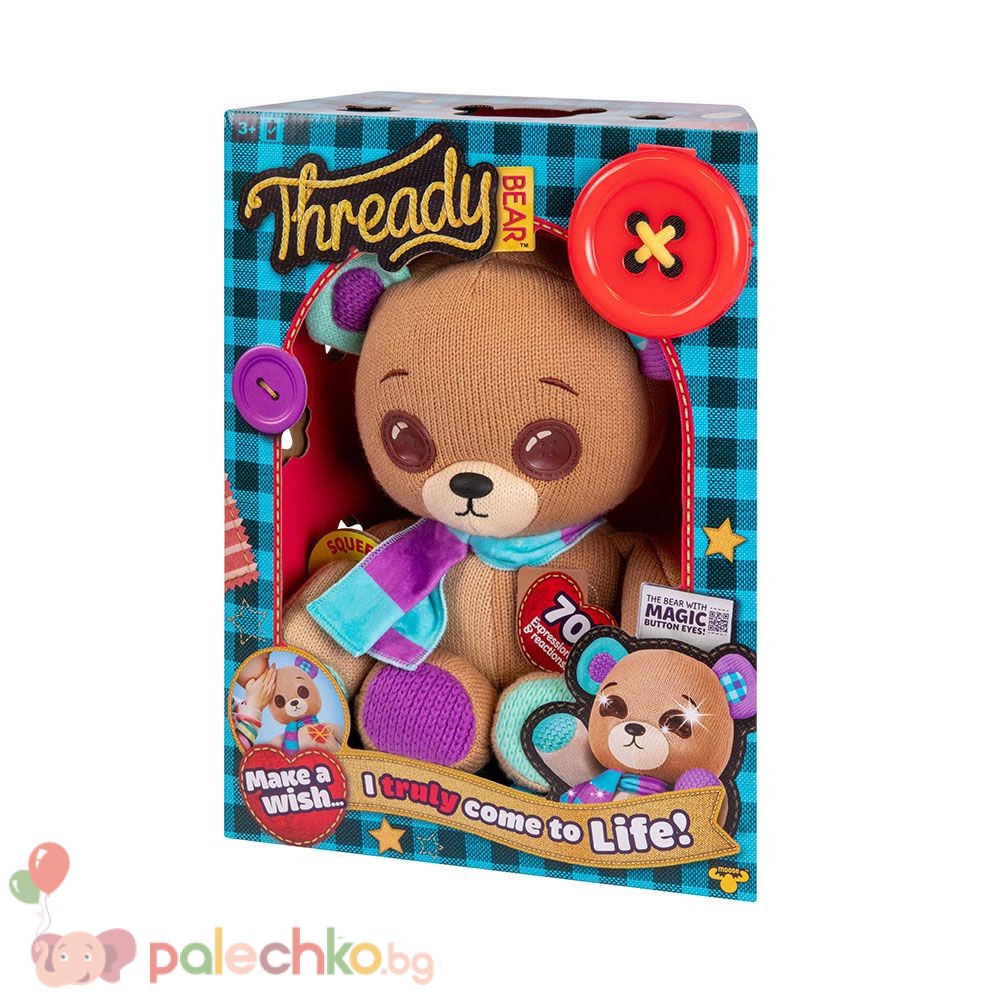 Thread Moos Set Интерактивно Мече Moose Thready - Палечко.БГ - Детски играчки