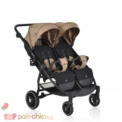 Бебешка количка за близнаци Moni TwinGo Camel - Image 9
