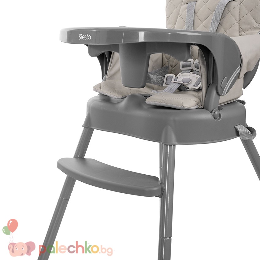 Столче за хранене 3в1 Lorelli Siesta Grey Leather - Image 12
