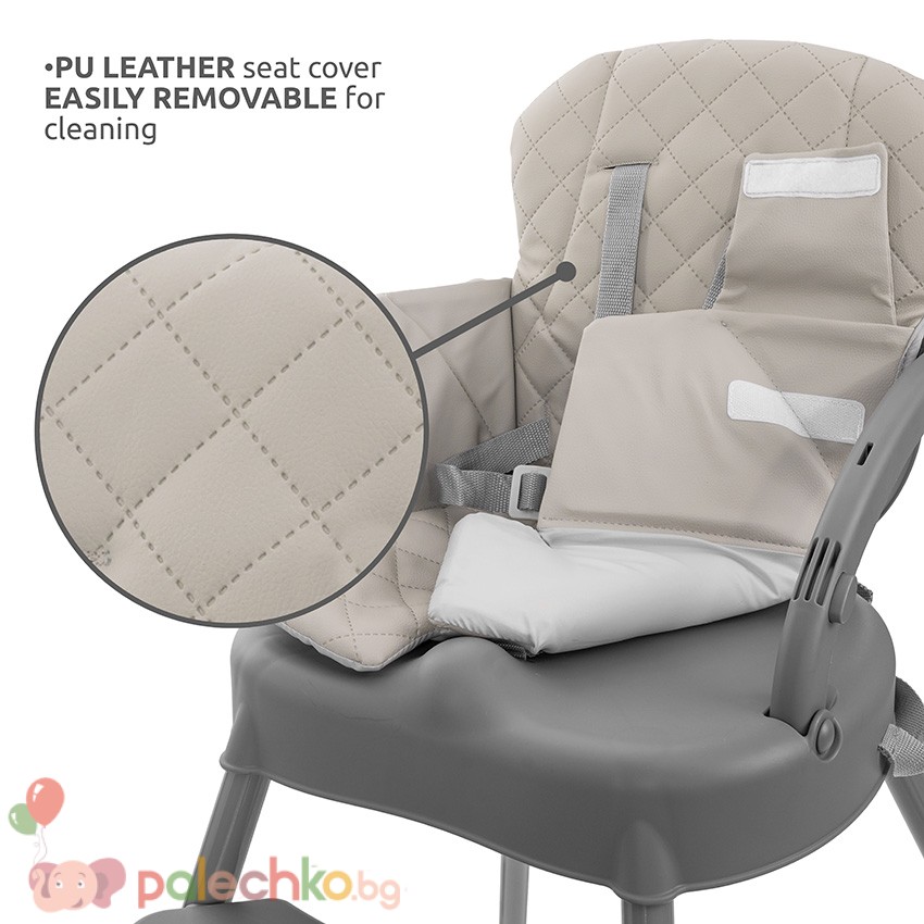 Столче за хранене 3в1 Lorelli Siesta Grey Leather - Image 16