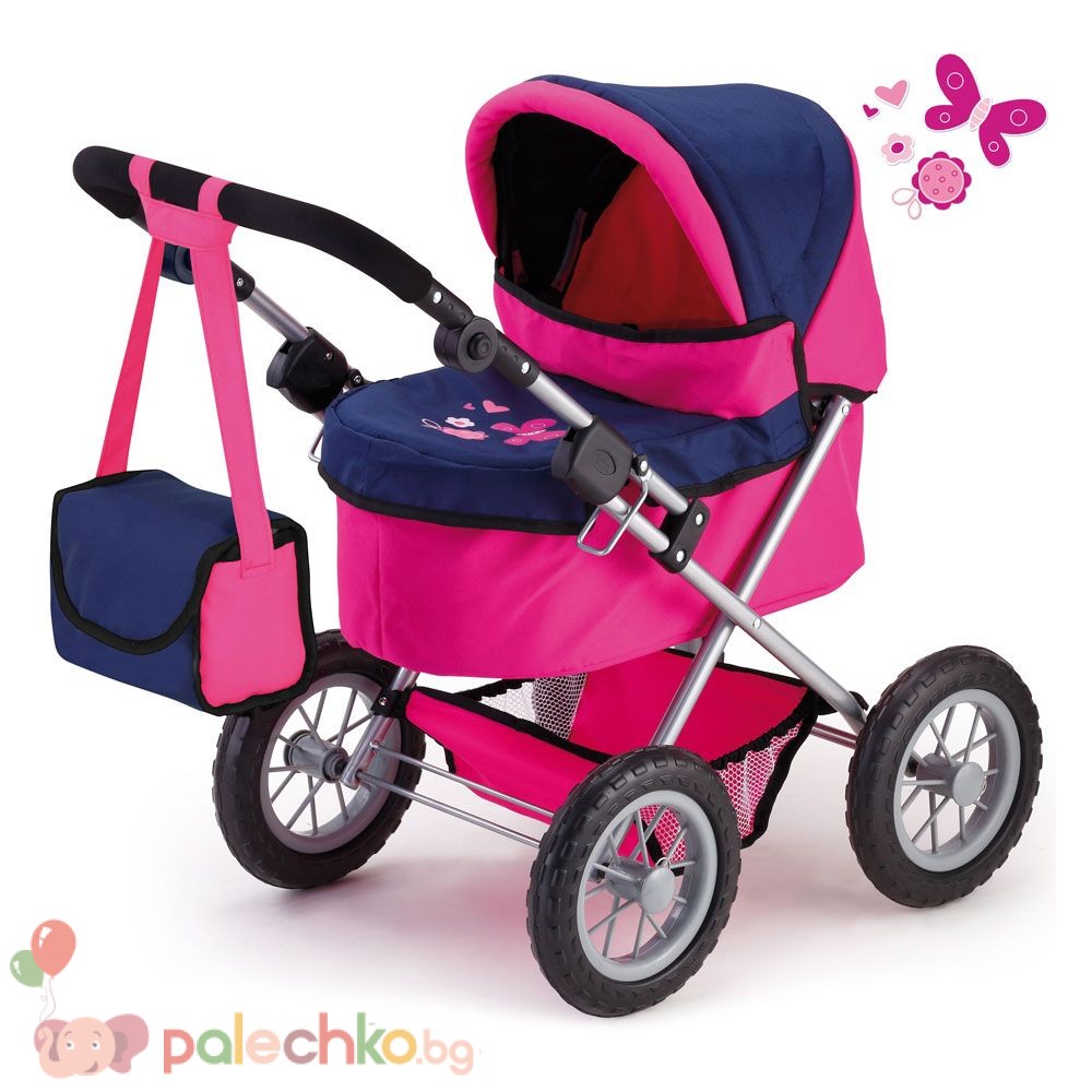Количка за кукли Bayer Trendy Синьо/Розова - Image 10