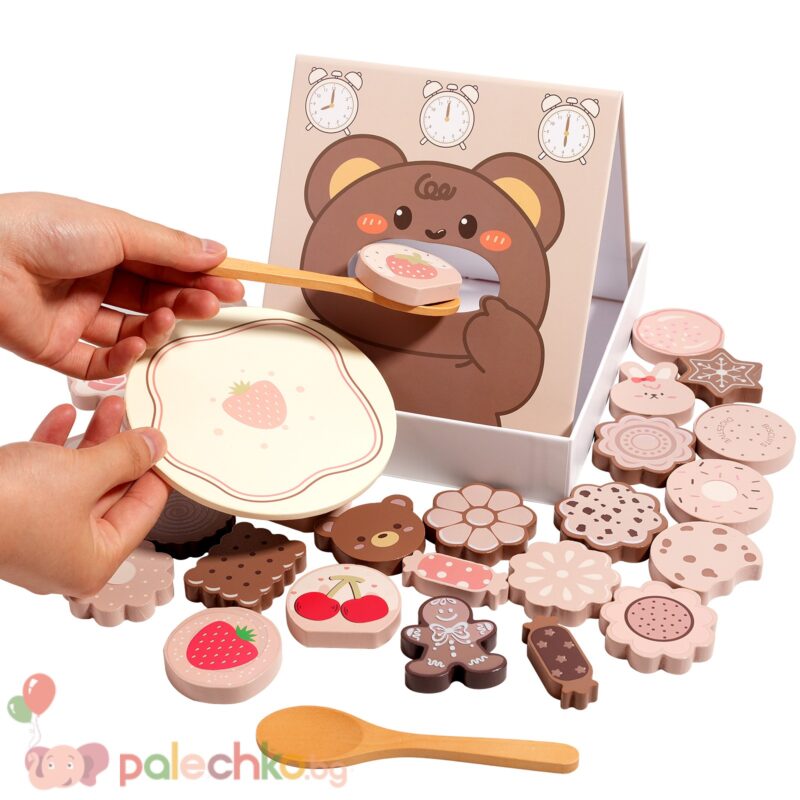 Дървена игра Нахрани зайчето и мечето Ginger Home