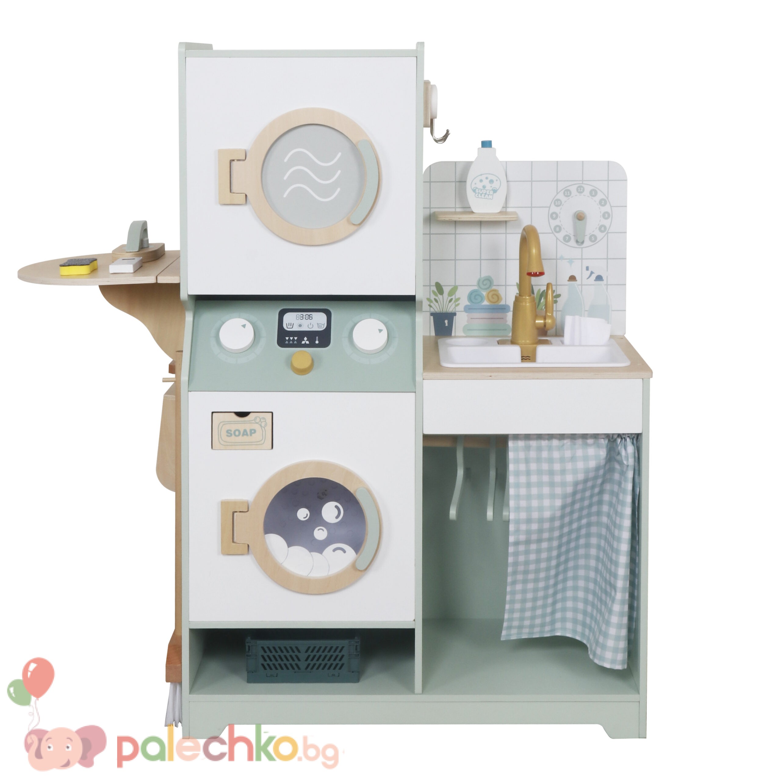 Детска дървена пералня 3в1 с мивка и сушилня Ginger Home - Image 11