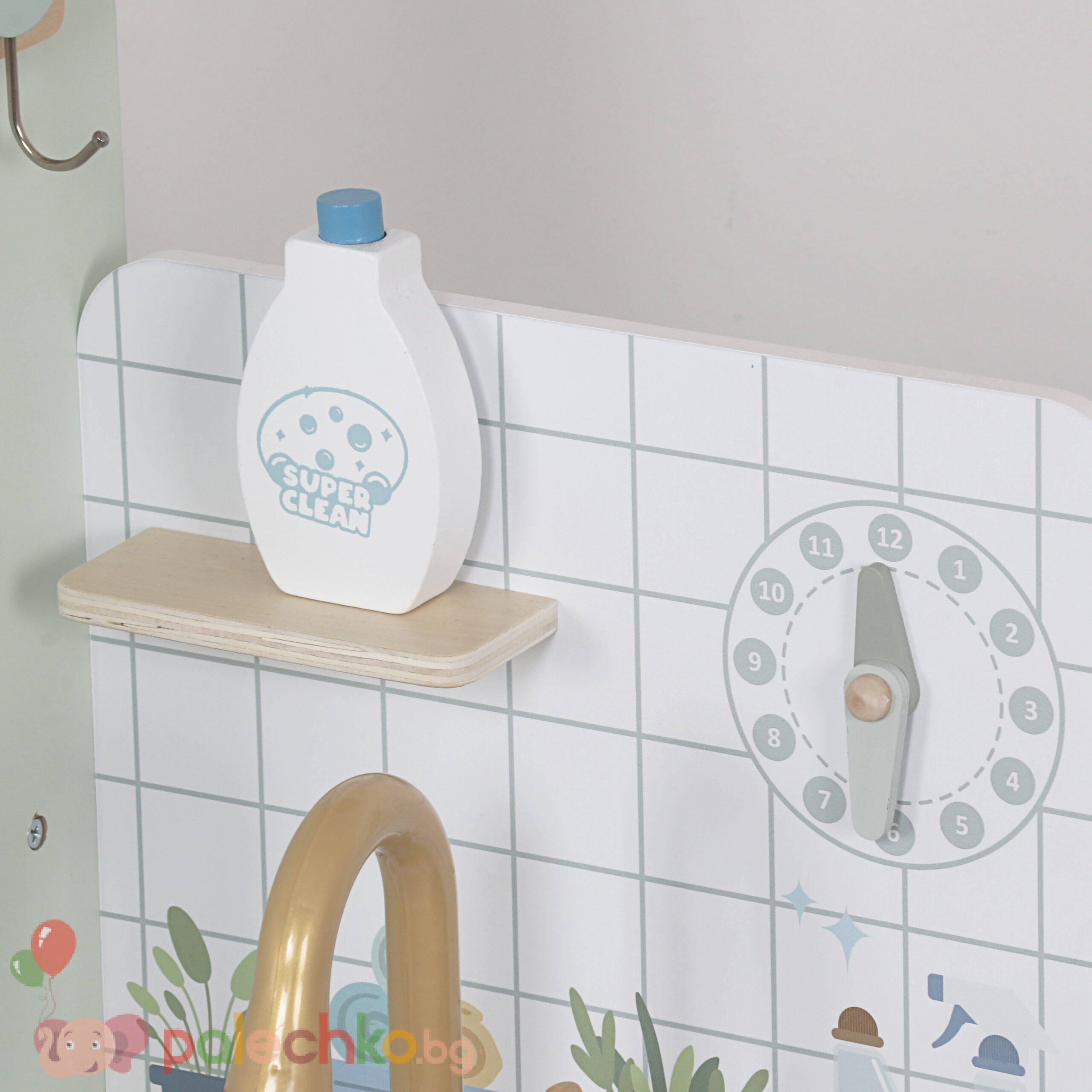 Детска дървена пералня 3в1 с мивка и сушилня Ginger Home - Image 7