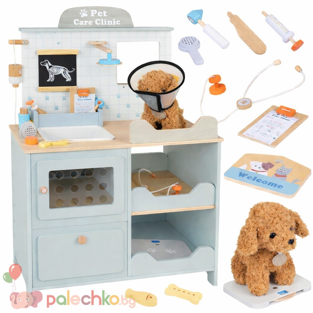 Детска дървена ветеринарна клиника Ginger Home