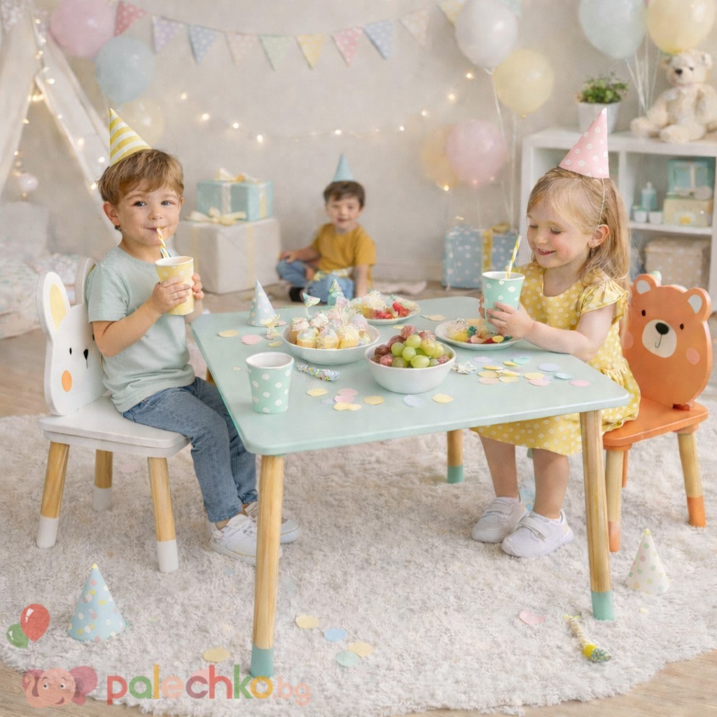 Детска масичка с две столчета Ginger Home Мече и Зайче - Image 13