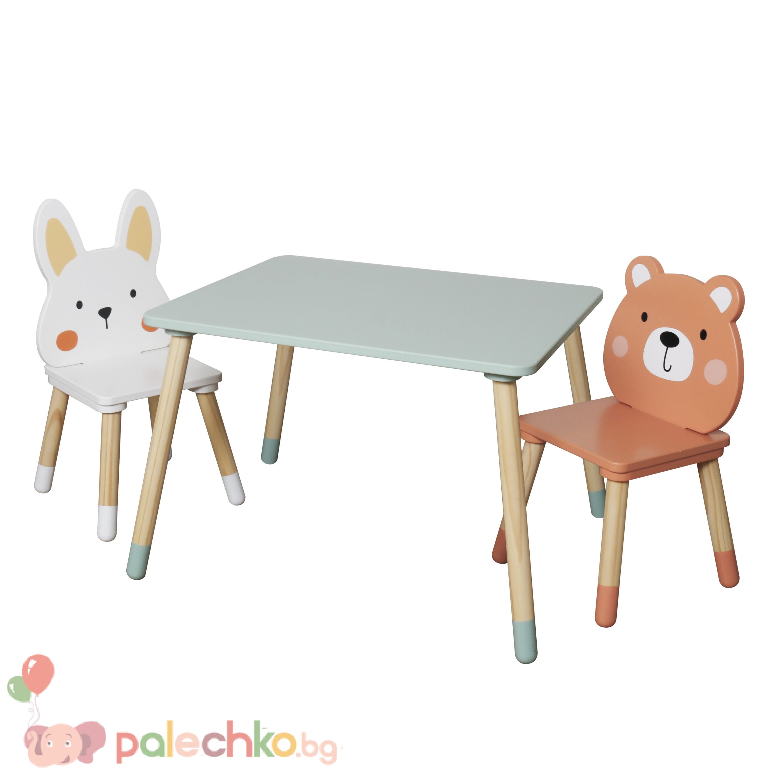 Детска масичка с две столчета Ginger Home Мече и Зайче - Image 3